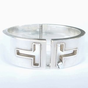 Tiffany & Co Cutout T Wide Cuff Bracelet In Sterling Silver
